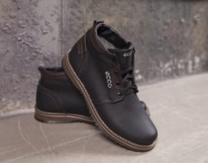 Мужские ботинки Ecco черного цвета