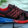 Мужские кроссовки Adidas чёрно-красного цвета из сетки